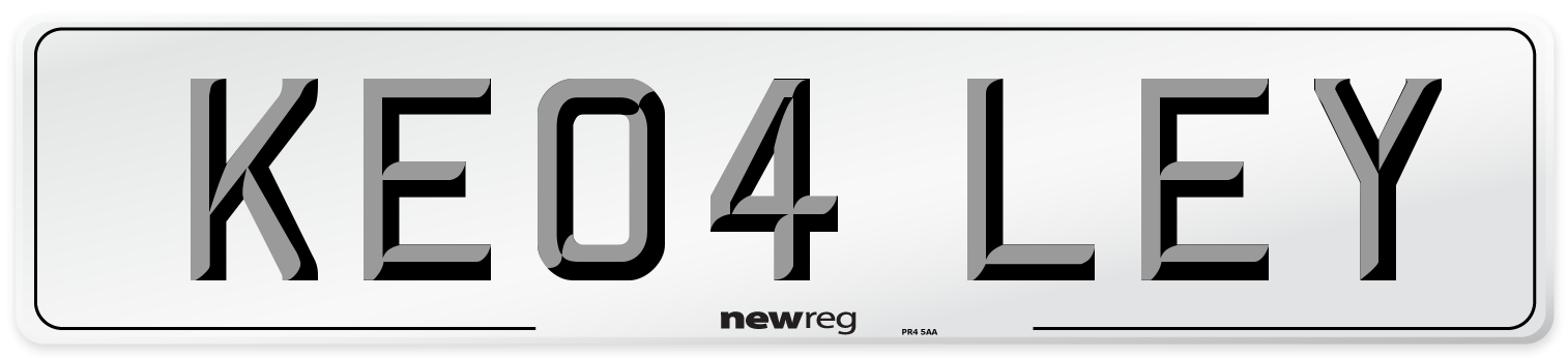 KE04 LEY Number Plate from New Reg